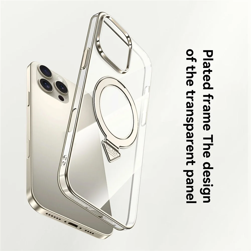 iPhone 15 Pro Max - SULADA Kickstand With MagSafe Titanium Black - 2