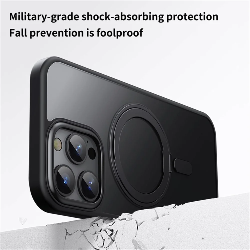 iPhone 16 Pro Max - Acrylic Metal Kickstand With MagSafe Black - 3