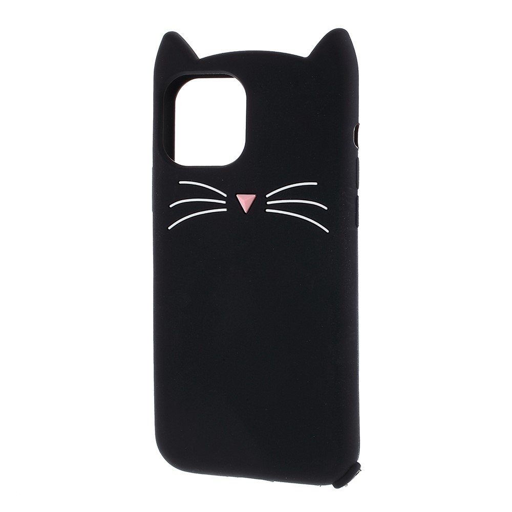 iPhone 11 - 3D Silicone Mustache Cat Black - 2