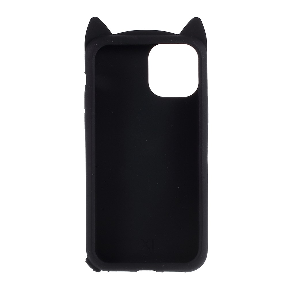 iPhone 11 - 3D Silicone Mustache Cat Black - 3