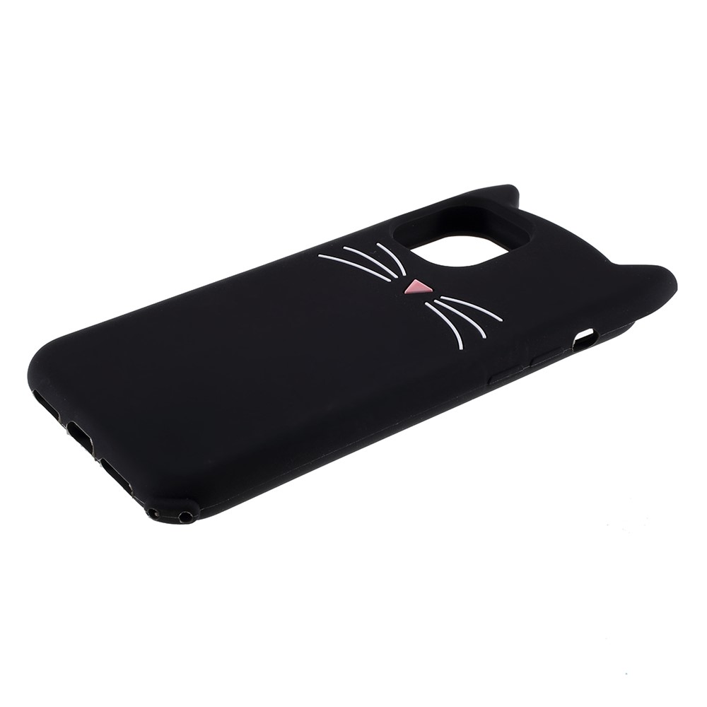 iPhone 11 - 3D Silicone Mustache Cat Black - 5