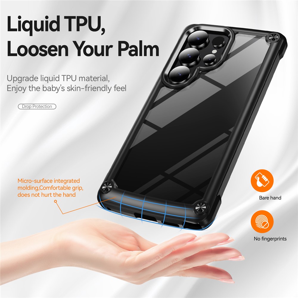 Samsung Galaxy S25 Ultra - Shockproof Clear Black - 3