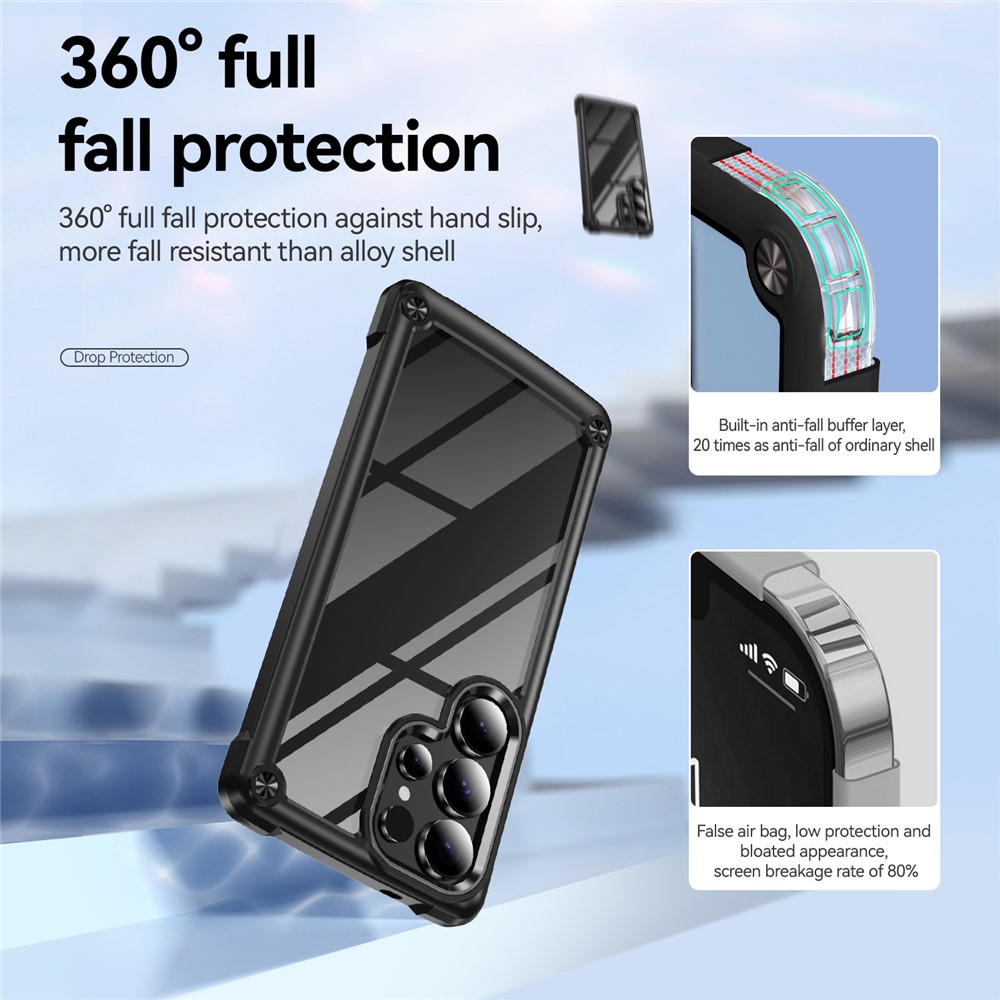 Samsung Galaxy S25 Ultra - Shockproof Clear Black - 5
