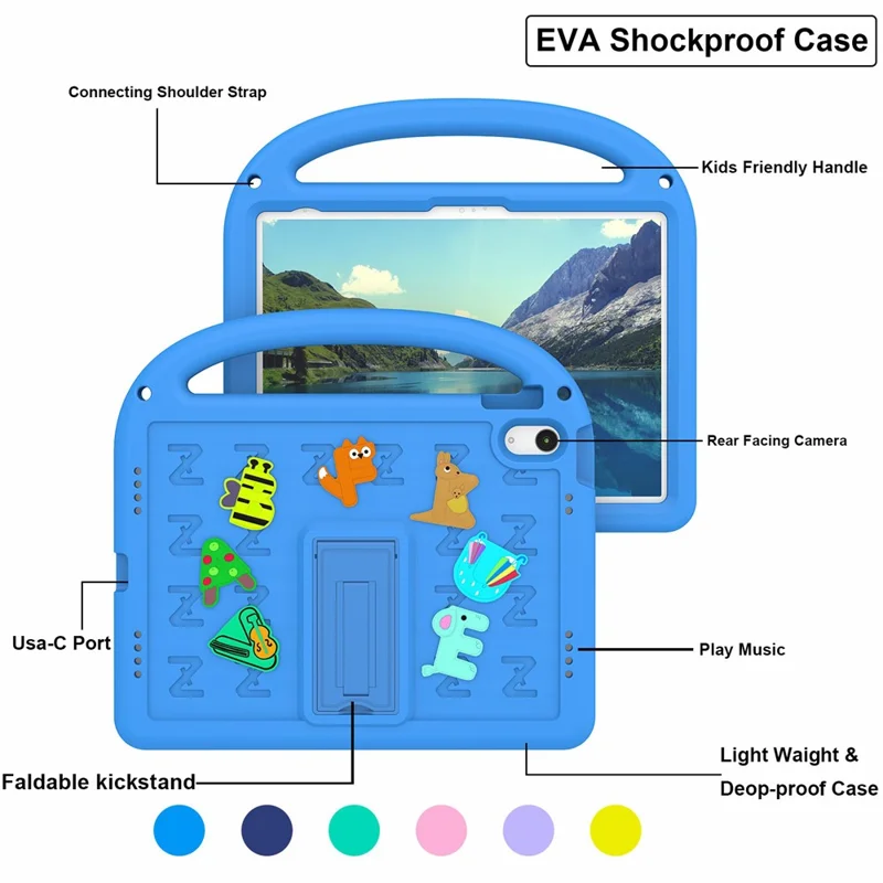 iPad 10.9 2022 - EVA Shockproof Cartoon Baby Blue - 6