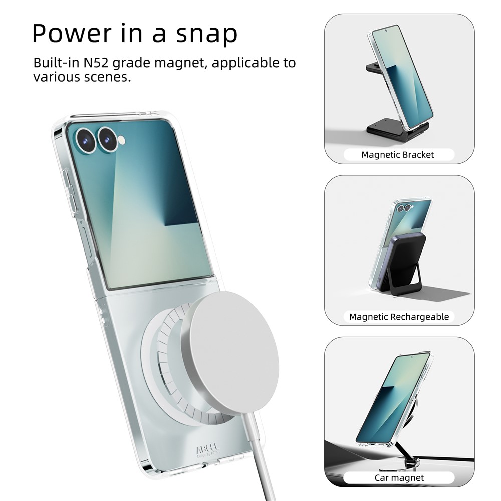 Samsung Galaxy Z Flip 7 - ABEEL Clear Case With MagSafe - 2