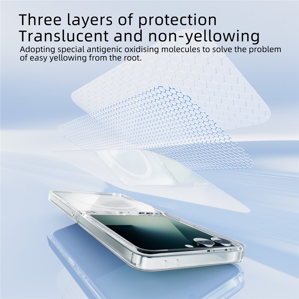 Samsung Galaxy Z Flip 7 - ABEEL Clear Case With MagSafe - 4