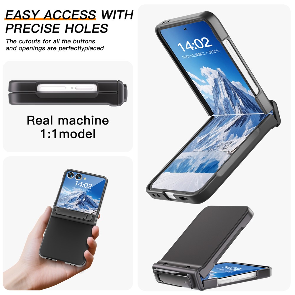 Samsung Galaxy Z Flip 7 - Kickstand Case Built-In Black - 6