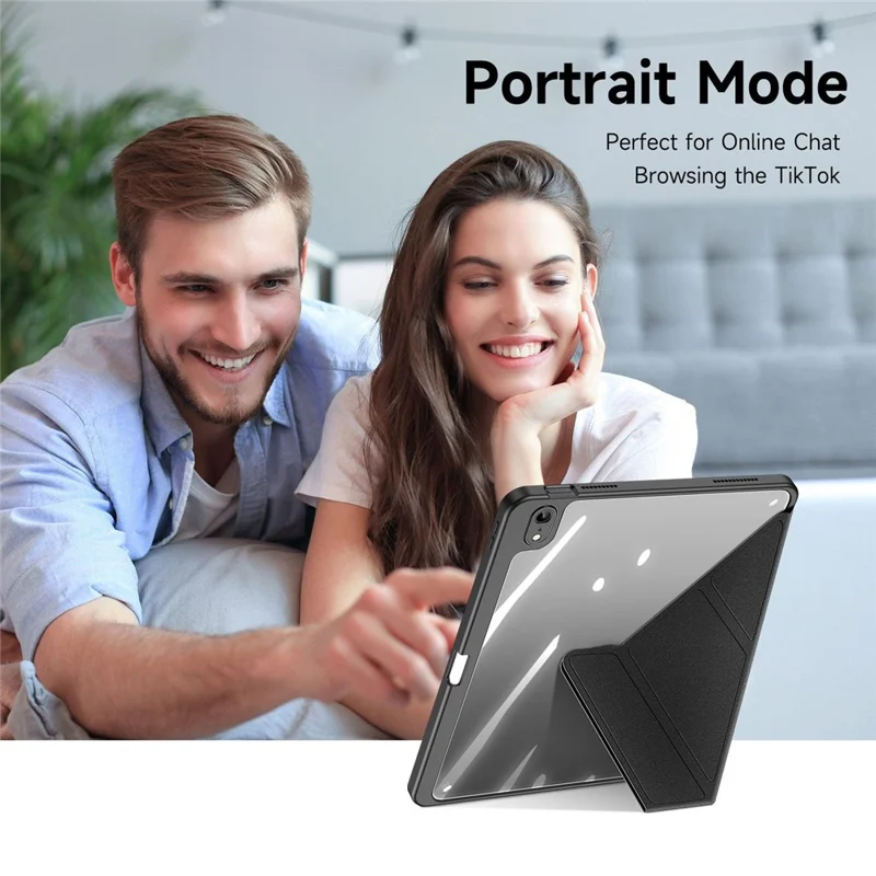 iPad 10.9 2025 - DUX DUCIS Series Magi Fold Stand Black - 5