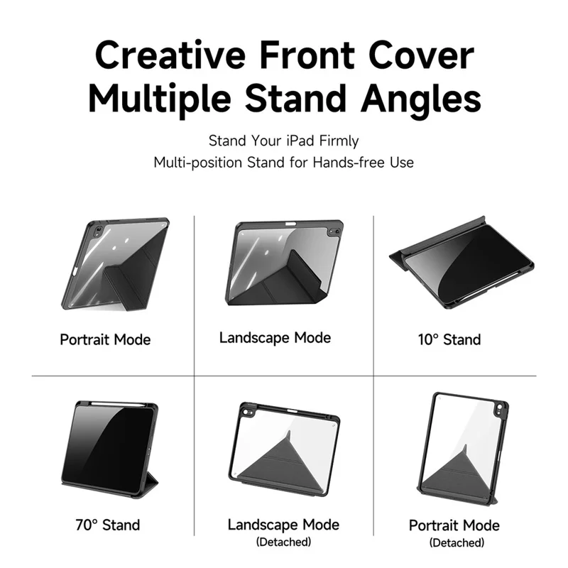 iPad 10.9 2025 - DUX DUCIS Series Magi Fold Stand Black - 6