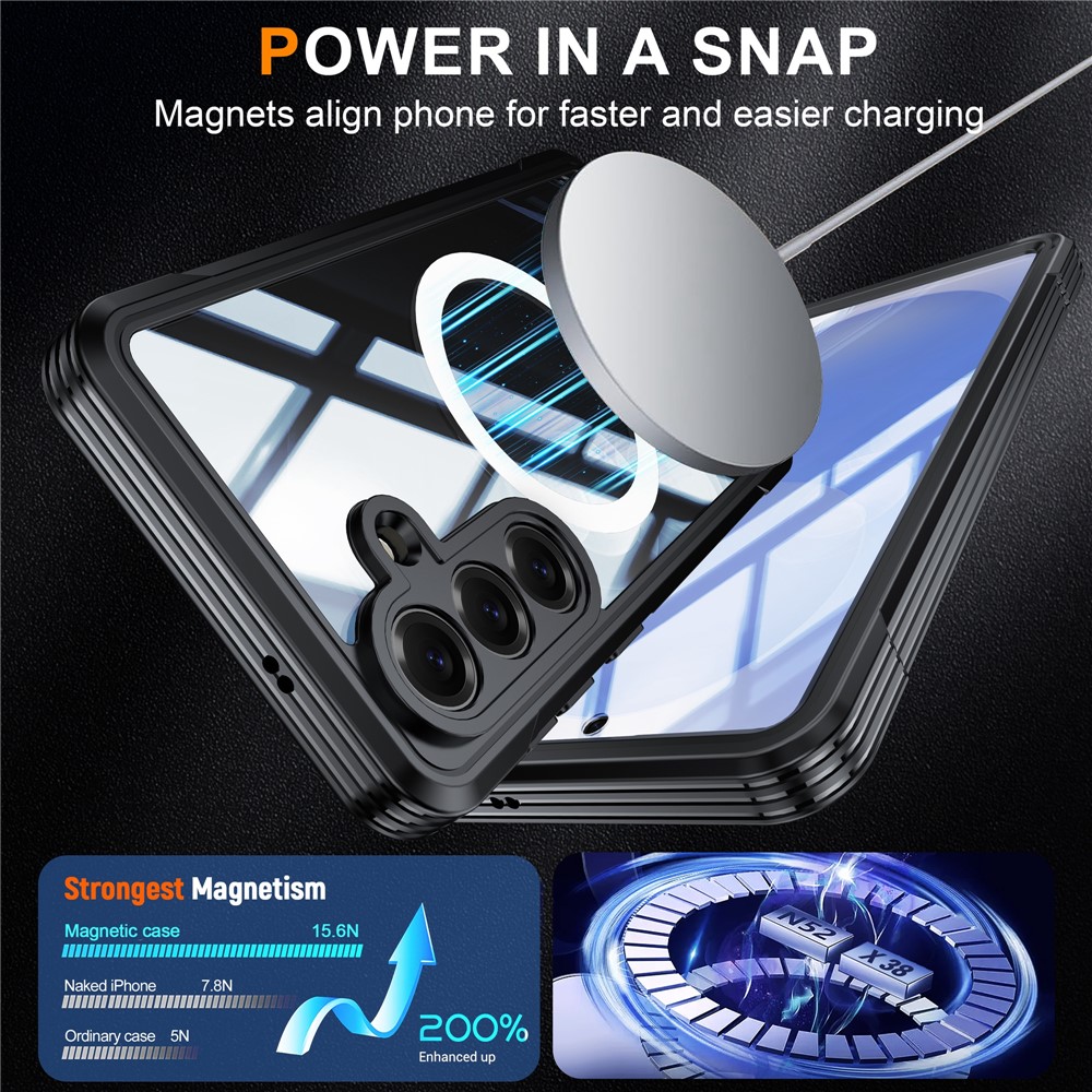 SS Gxy S26 Plus - 360 Magnetic Case Grey - 5