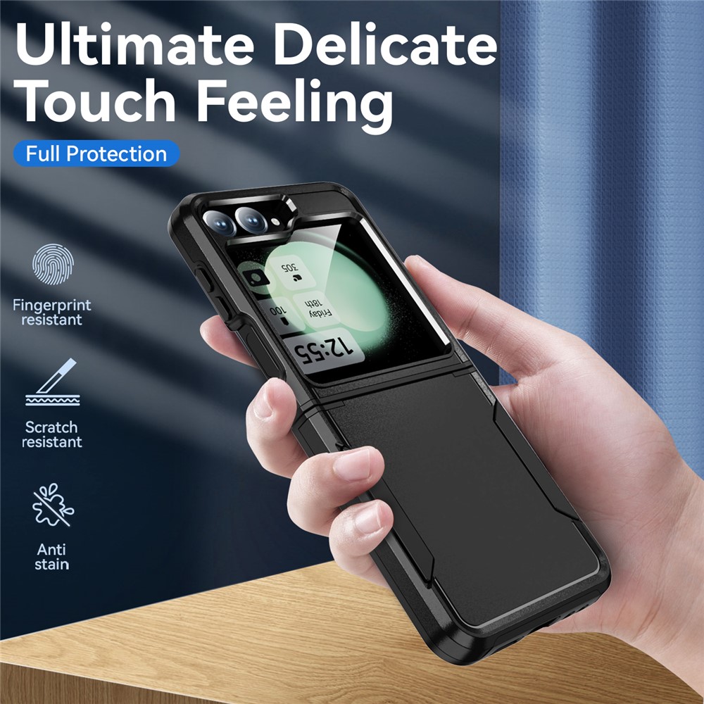 Samsung Galaxy Z Flip 7 FE - Drop Protective Military Black - 4