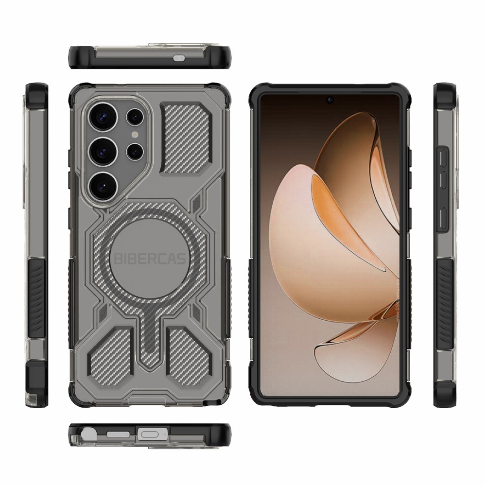 Samsung Galaxy S25 Ultra - BIBERCAS Transparent Series Cover Black - 6