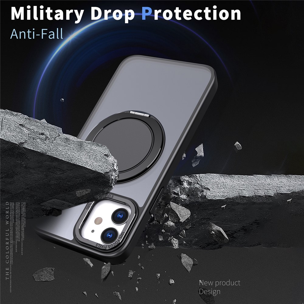 iPhone 11 - Case Ring Holder Kickstand Black - 3