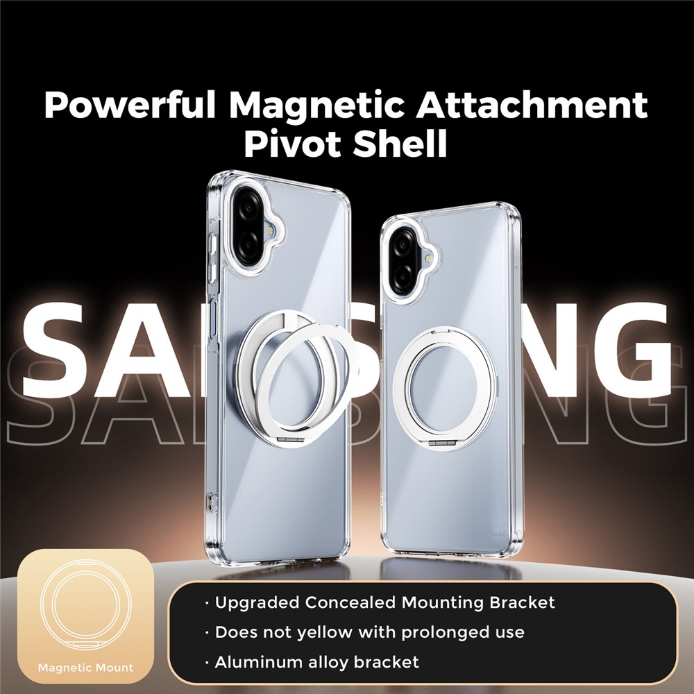 Samsung Galaxy A07 - ABEEL Magnetic Rotating Shockproof Silver - 2