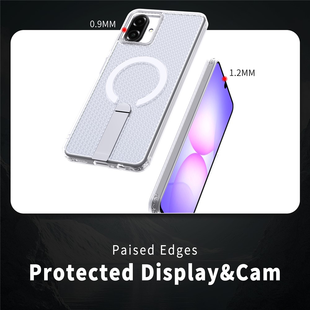 Samsung Galaxy A07 - Magnetic Kickstand Grid Transparent - 4