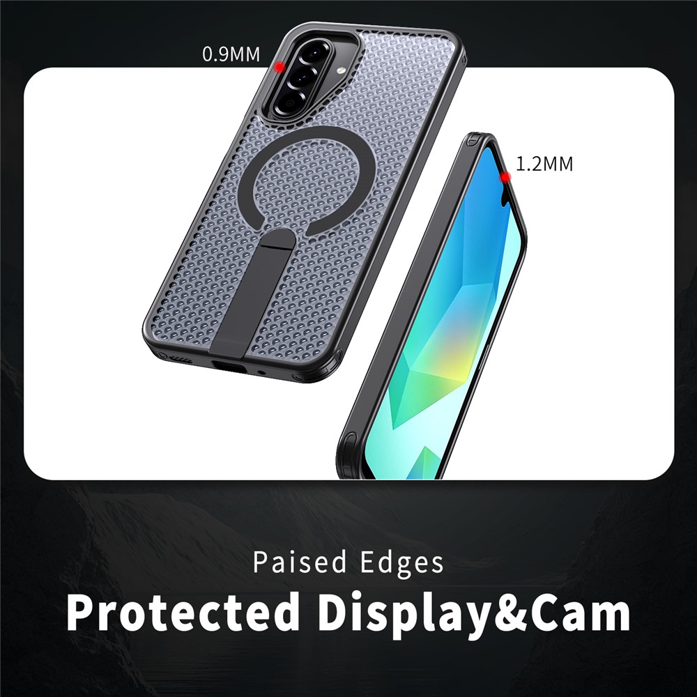 Samsung Galaxy A17 - Magnetic Kickstand Grid Black - 4
