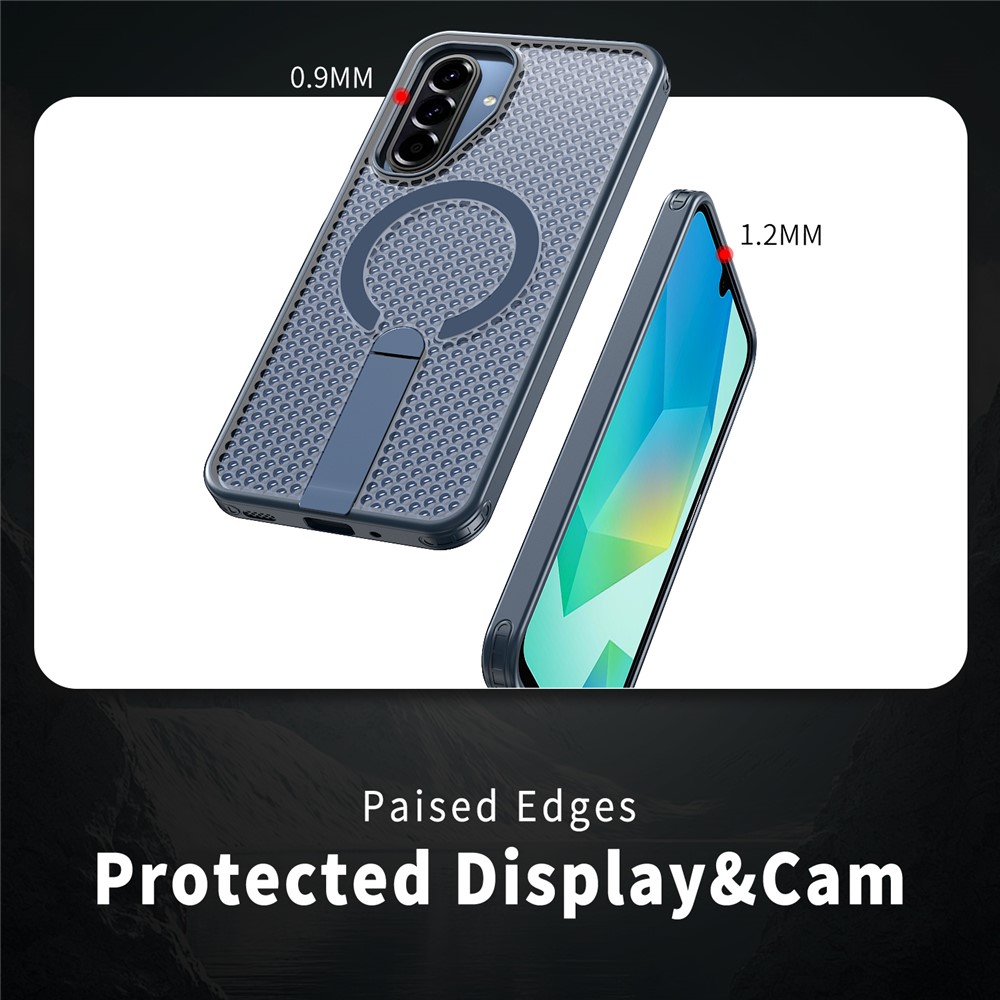 Samsung Galaxy A17 - Magnetic Kickstand Grid Blue - 4