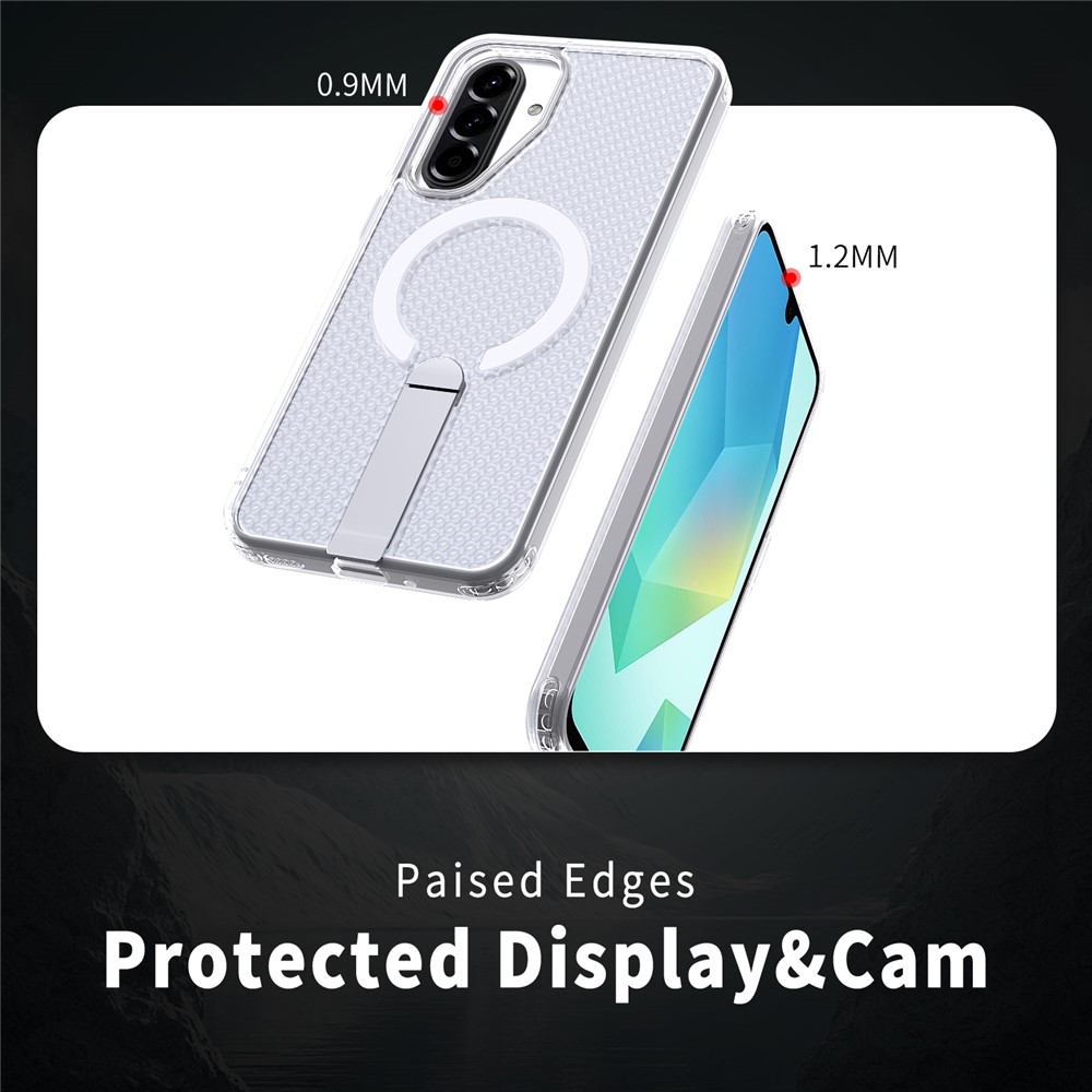 Samsung Galaxy A17 - Magnetic Kickstand Grid Transparent - 4