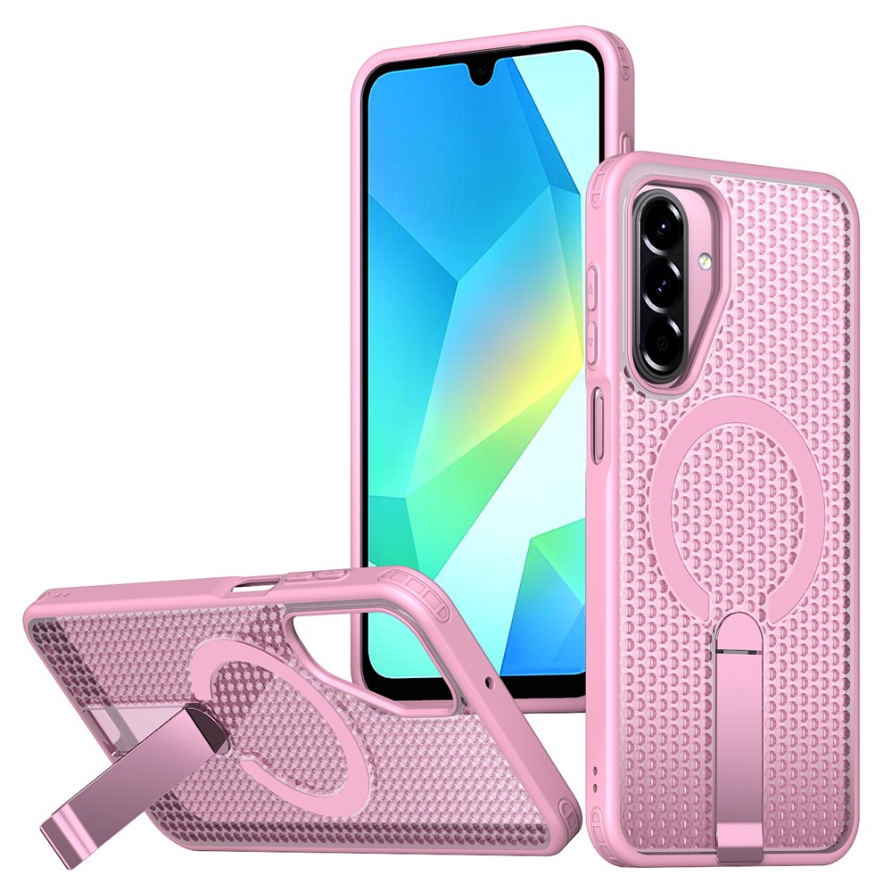 Samsung Galaxy A17 - Magnetic Kickstand Grid Pink