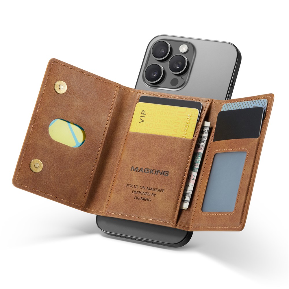 Wallet Bag - RFID Magnetic MagSafe Holder Brown - 2