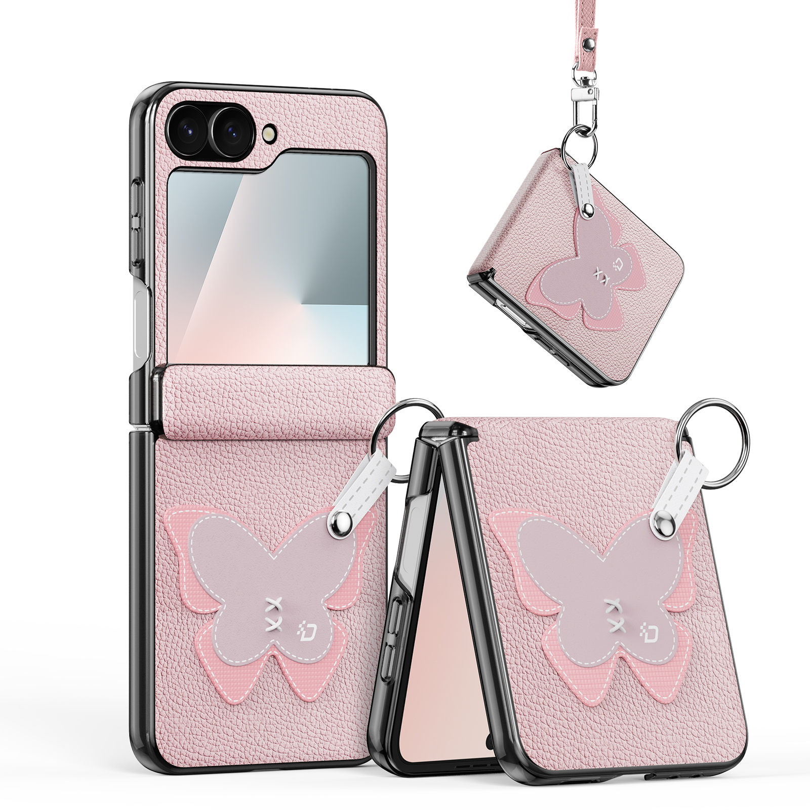 Samsung Galaxy Z Flip 7 FE - DUX DUCIS Luvy Series Light Pink Butterfly