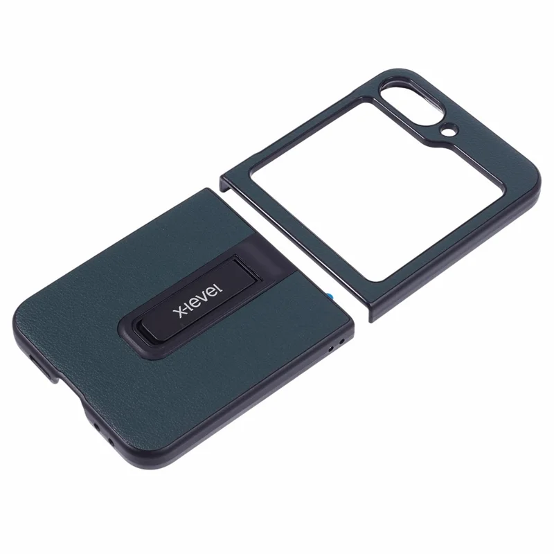 Samsung Galaxy Z Flip 7 FE - X-LEVEL PU Leather Midnight Green - 4