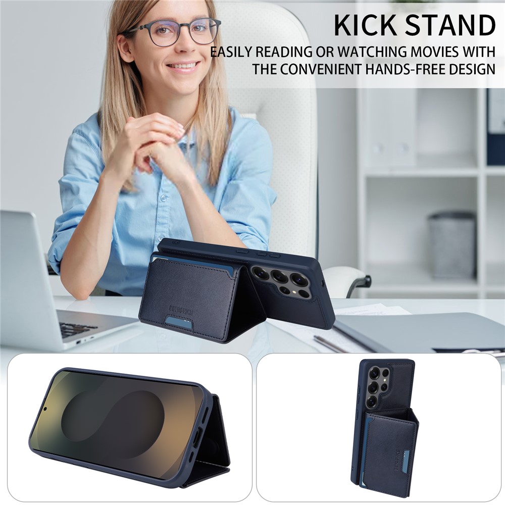 Samsung Galaxy S25 Ultra - BETOPNICE Case Leather With Wallet Blue - 2