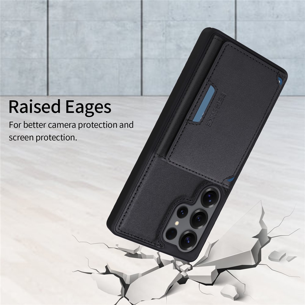 Samsung Galaxy S25 Ultra - BETOPNICE Case Leather With Wallet Black - 3