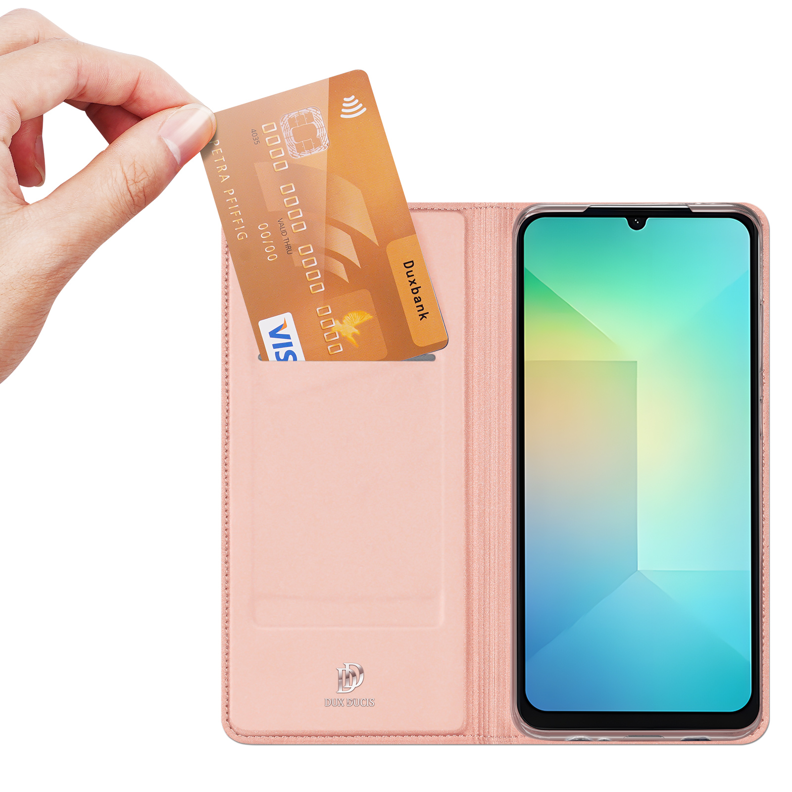 Samsung Galaxy A07 - DUX DUCIS Skin Pro Series Leather Pink - 4