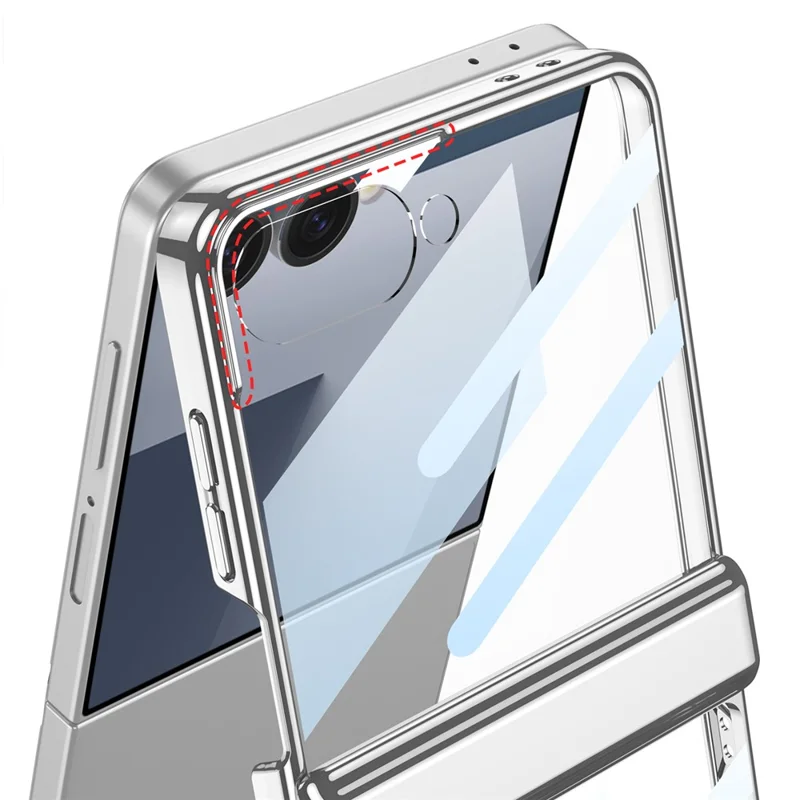 Samsung Galaxy Z Flip 7 - GKK Magnetic Hinge Tempered Glass Purple - 3
